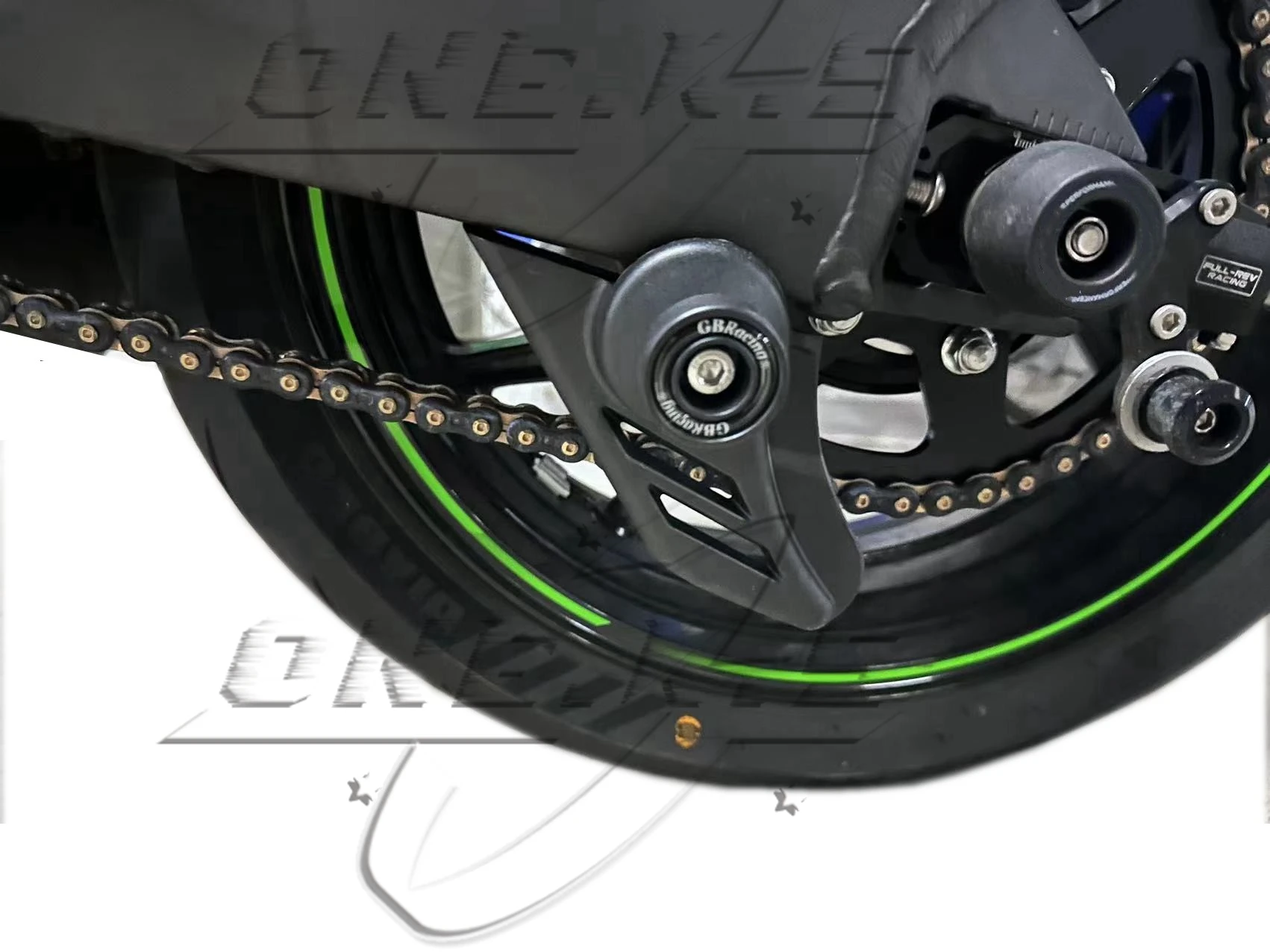 ZX4RR Motorcycles padock stand bobbins 8mm/0.31in Chain Guard