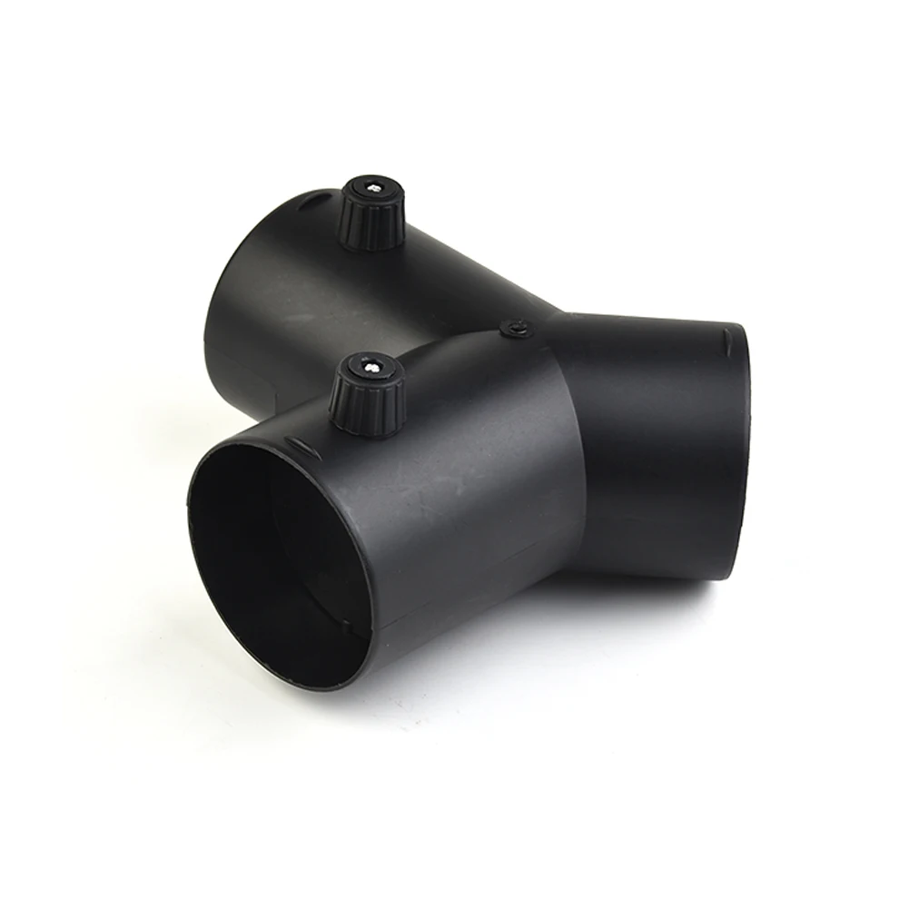 

New Quality Durable Duct Splitter Outlet Connector 1 Pcs Black For Heater Plastic W/ Regulator Flap Valve Y Branch