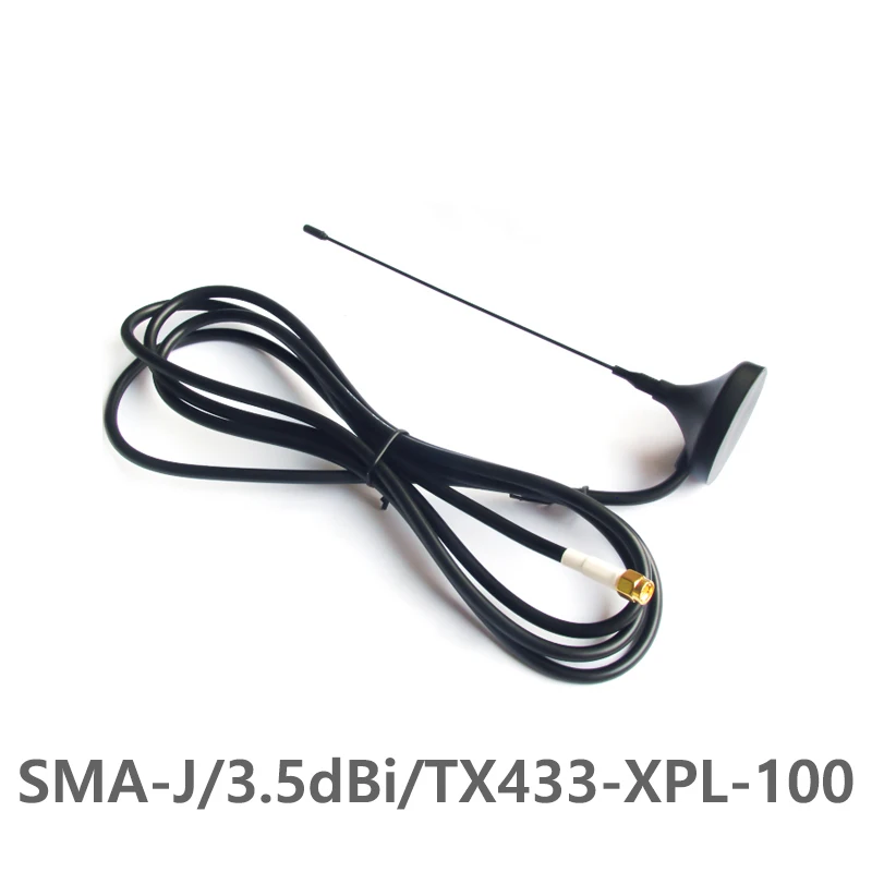 2pcs TX433-XPL-100 433MHz SMA-J interface 50 Ohm impedance less than 1.5 SWR 3.5dBi gain high-quality sucker antenna less than one