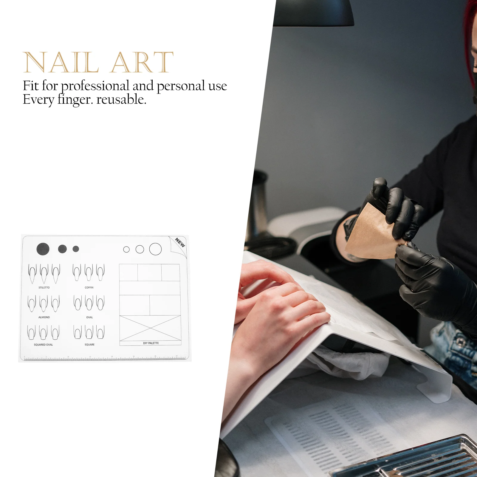 Nail Art Practice Pad Acrylic Manicure Mat Hand Rest Trainer Coloring Sheet Silicone Stamping Plate Fingernail Design Tool