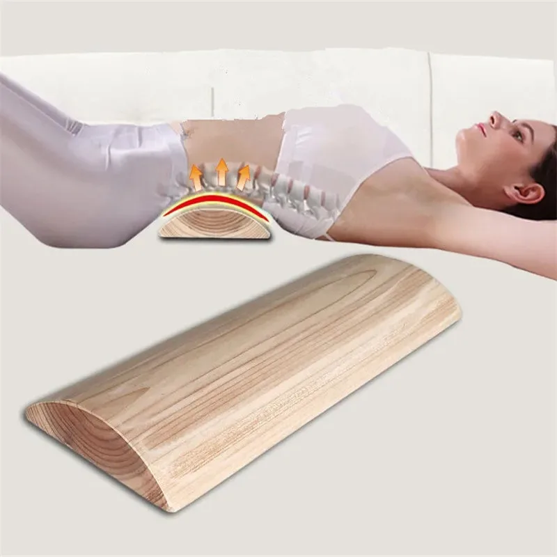 

Back Stretcher Back Massager Muscle Massager Back Pain Massage Stretchers Lumbar Pillow Wood Waist Pad Back Posture Corrector