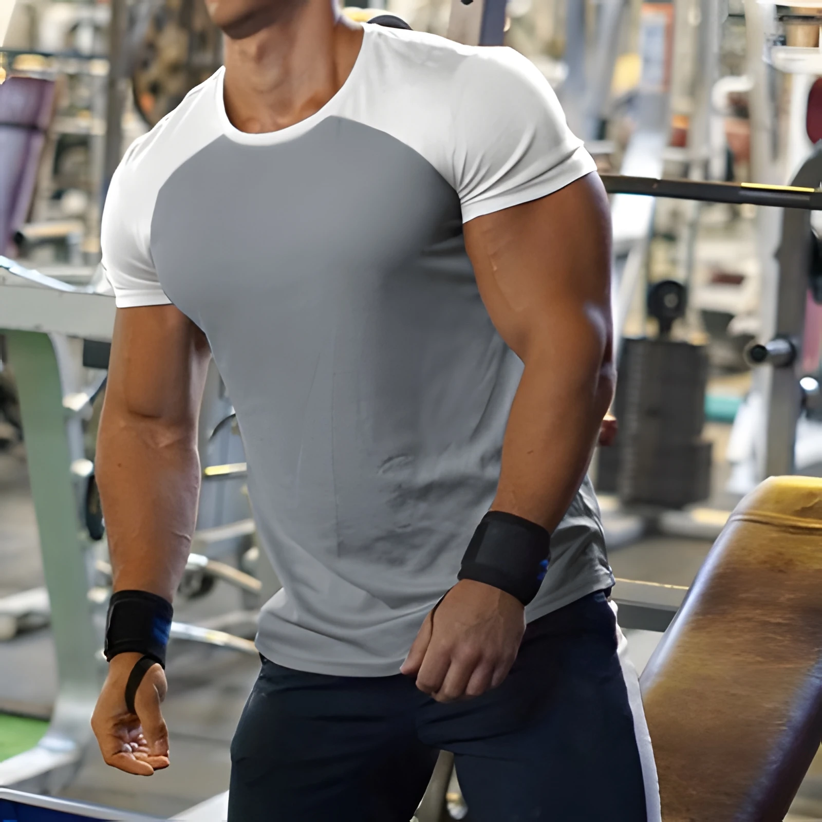 

2022 Men's Summer Casual Comfortable Tight-Fitting T-Shirt Sports Gym Sportswear Quick-Drying Breathable Shirt XXS-6XL