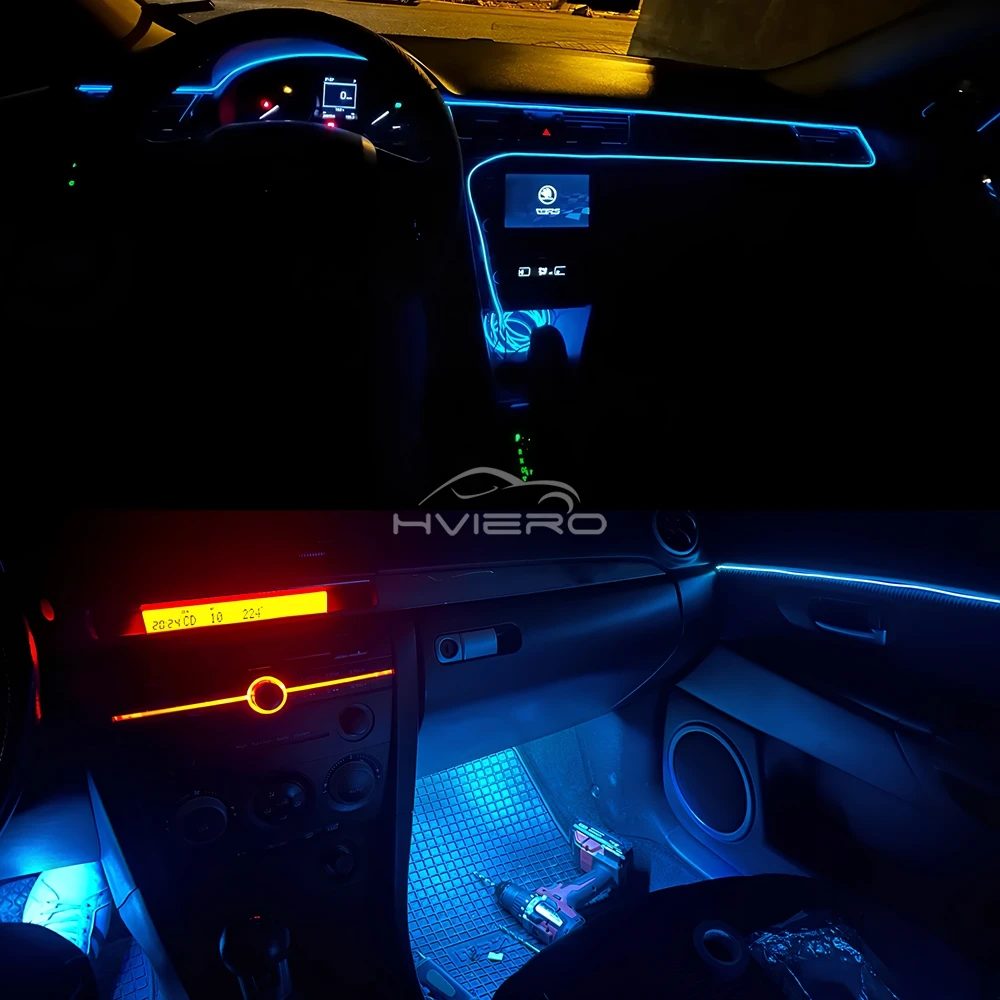 รูปสินค้า สายไฟ LED ยืดหยุ่น ตกแต่งภายในรถ 12V