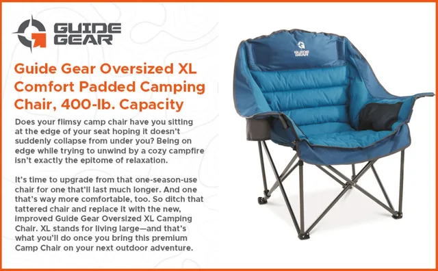 Plus Size Guide Gear Oversized Rocking Camp Chair Review 2022