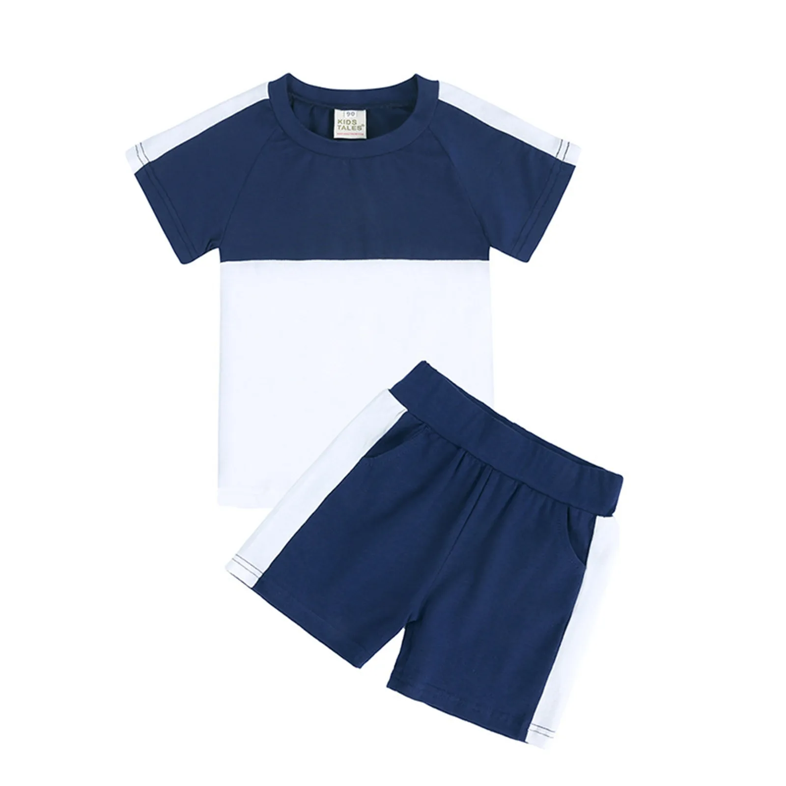 Toddler Kids Infant Baby Unisex Summer Tshirt Shorts Soft Patchwork Cotton 2PC Girls Top And Pants Set Baby Stuff for Girls