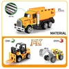 Big Construction Container Transporter Playset With 6PCS Mini Vehicle Carrier Truck Engineering Car Model Toys For Kids Gifts 5