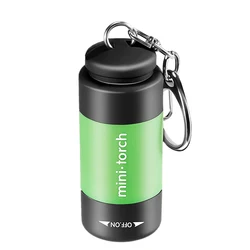 Compact Waterproof USB Rechargeable LED Keychain Torch (1)