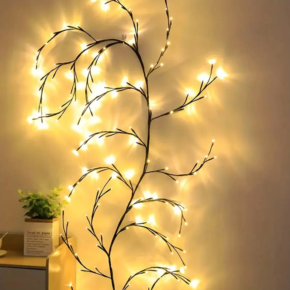 

Led Rattan Light Ball Branch Night Light Christmas Holiday Bedroom Decoration Shape Wall Light Living Room Bedroom Light String