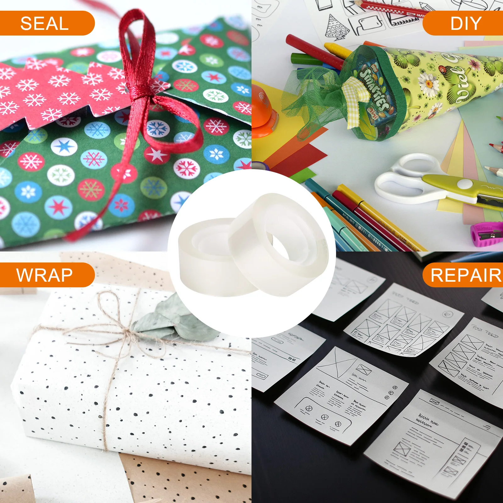Versatile Clear Adhesive Tape - Multipurpose Sealing and Repair Solution