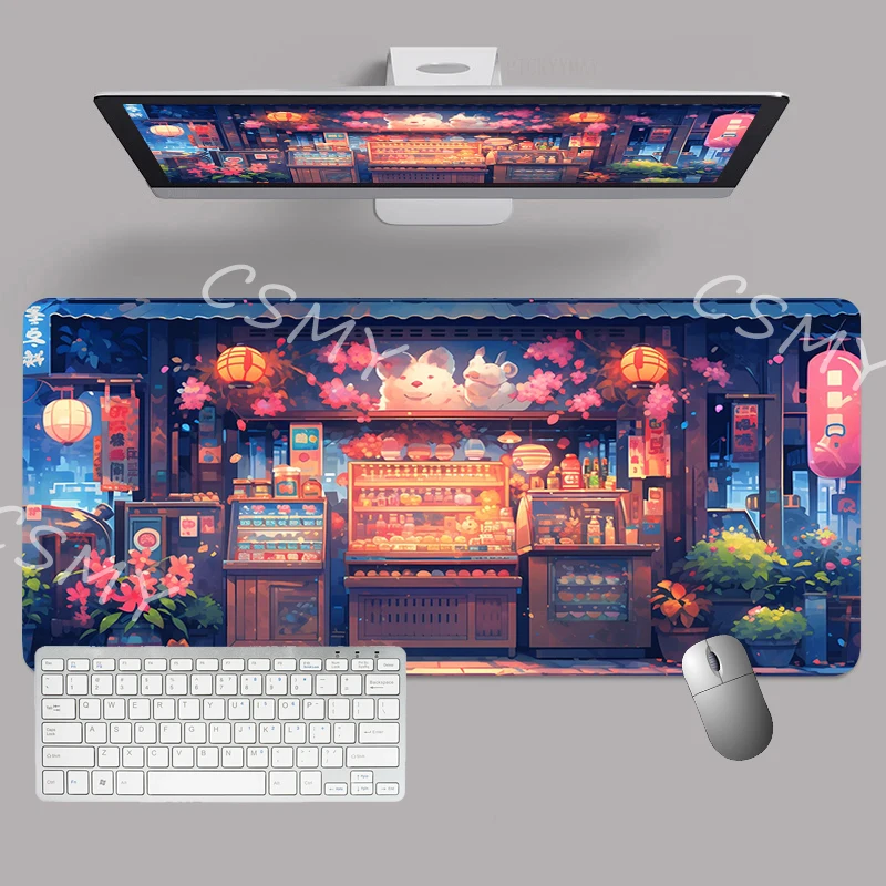 Alfombrilla de ratón para ordenador Gamer, estética japonesa, alfombrilla de escritorio, accesorios de oficina, alfombrilla de ratón para PC, alfombrilla de ratón para teclado, alfombrillas para juego