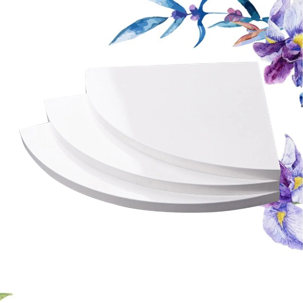 3 Pcs 벽 마운트 코너 선반 플로팅 책장 디스플레이 랙 라운드 디자인 복합 보드 계층화 된 방 장식