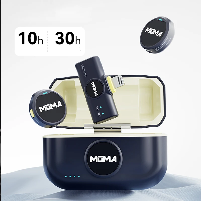 Lark Mix Button 무선 라발리에 마이크 라디오 녹음 라이브 방송 Moma