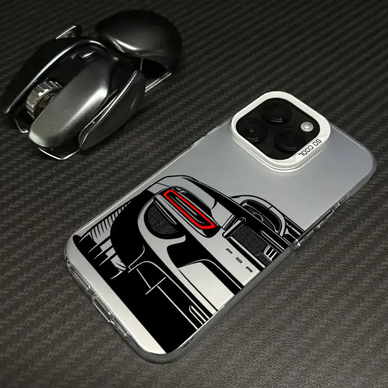 Sleek Black Sports Car Matte Phone Case
