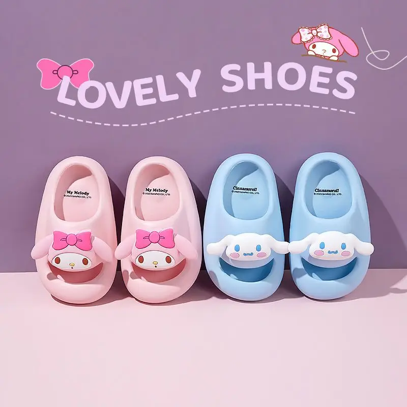 

Cinnamoroll Kawaii Slippers Cartoon Sanrio Children's Summer Indoor Bathroom Anti-Skid Slippers Big Children's Bath Sandals
