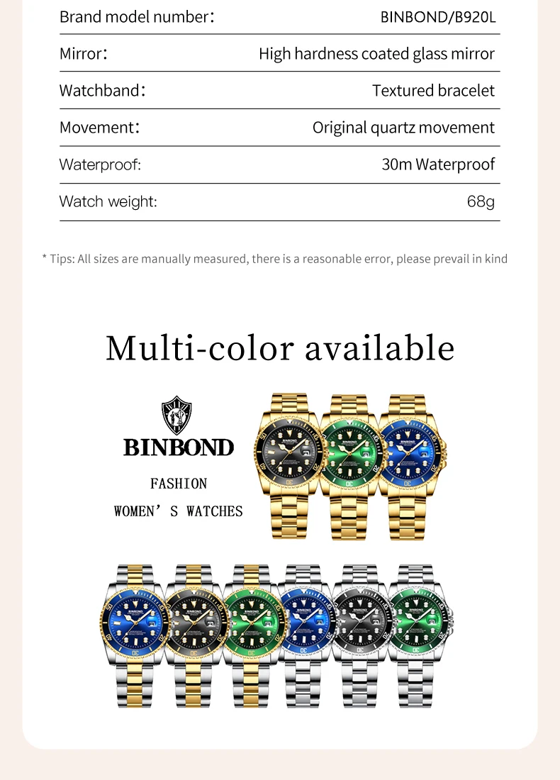 BINBOND 920L Women's Watch description image 11