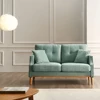 Living Space 2 Seater Sofa Loveseat Waterproof Fabric Baby Blue USB Charge 1