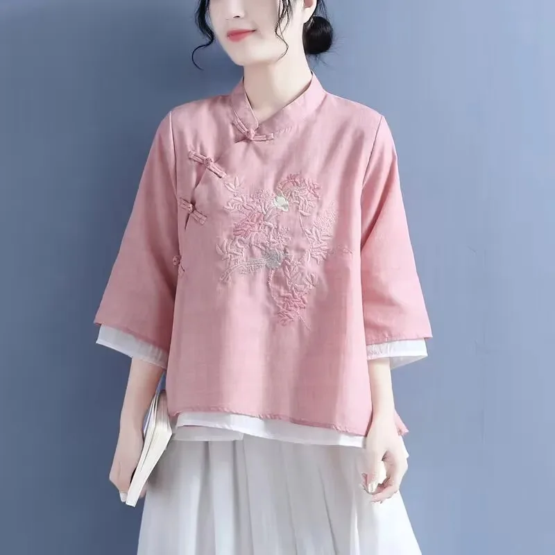 Chinese Traditional Clothes for Women Chinese Shirt Qipao Top Style Women's Tang Suit Cheongsams Vintage Top Ethnic Clothing