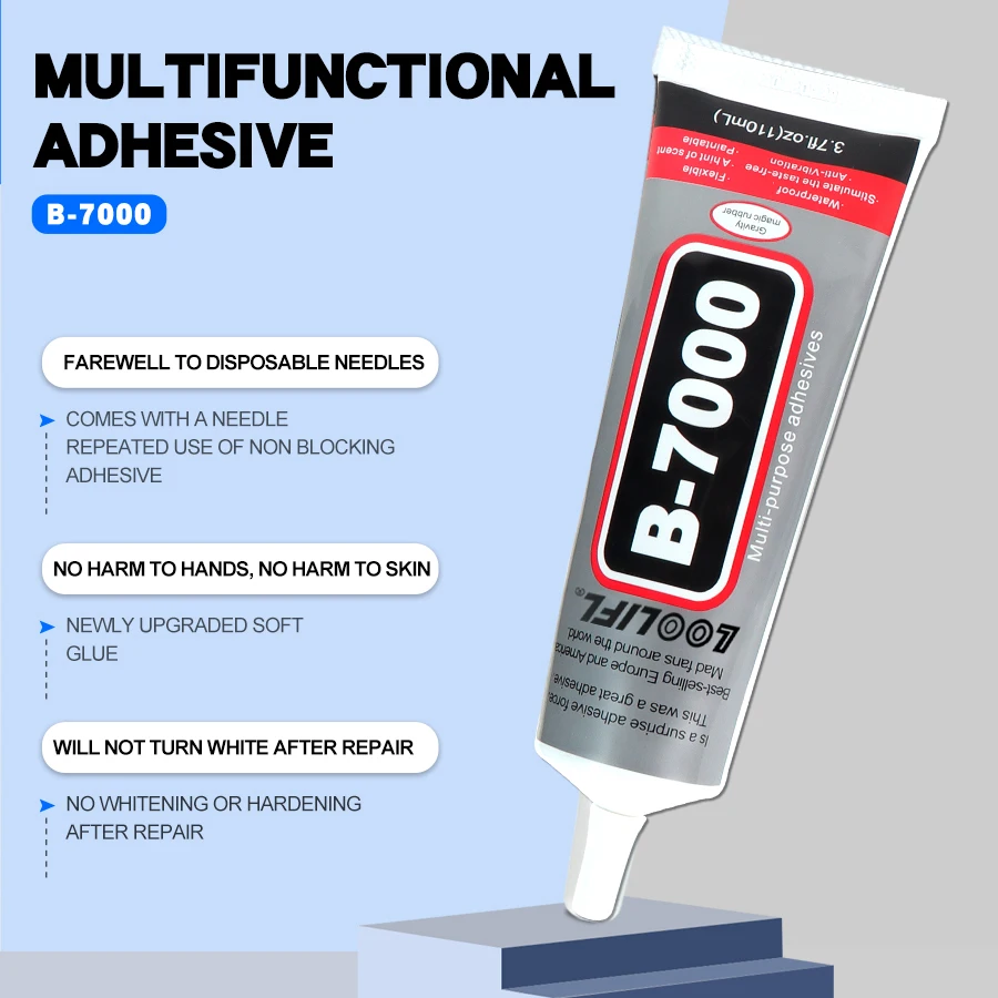 LOOLIFL New B-7000 Clear Contact Phone Repair Adhesive Universal Glass Plastic DIY Jewelry Craft Adhesive Glue 15/25/50/110ML 2