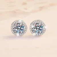 Diamond Earrings Mosonite Earring Square Bag Earrings marry Jewelry simple and fashionable party, Valentine's Day gift - Image 4