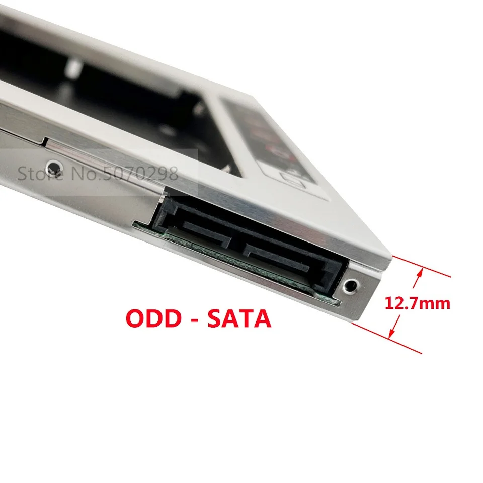 thumbnail image 2 of NIGUDEYANG 2nd SATA Hard Drive HDD SSD Case Tray Optical Bay 2 of 13