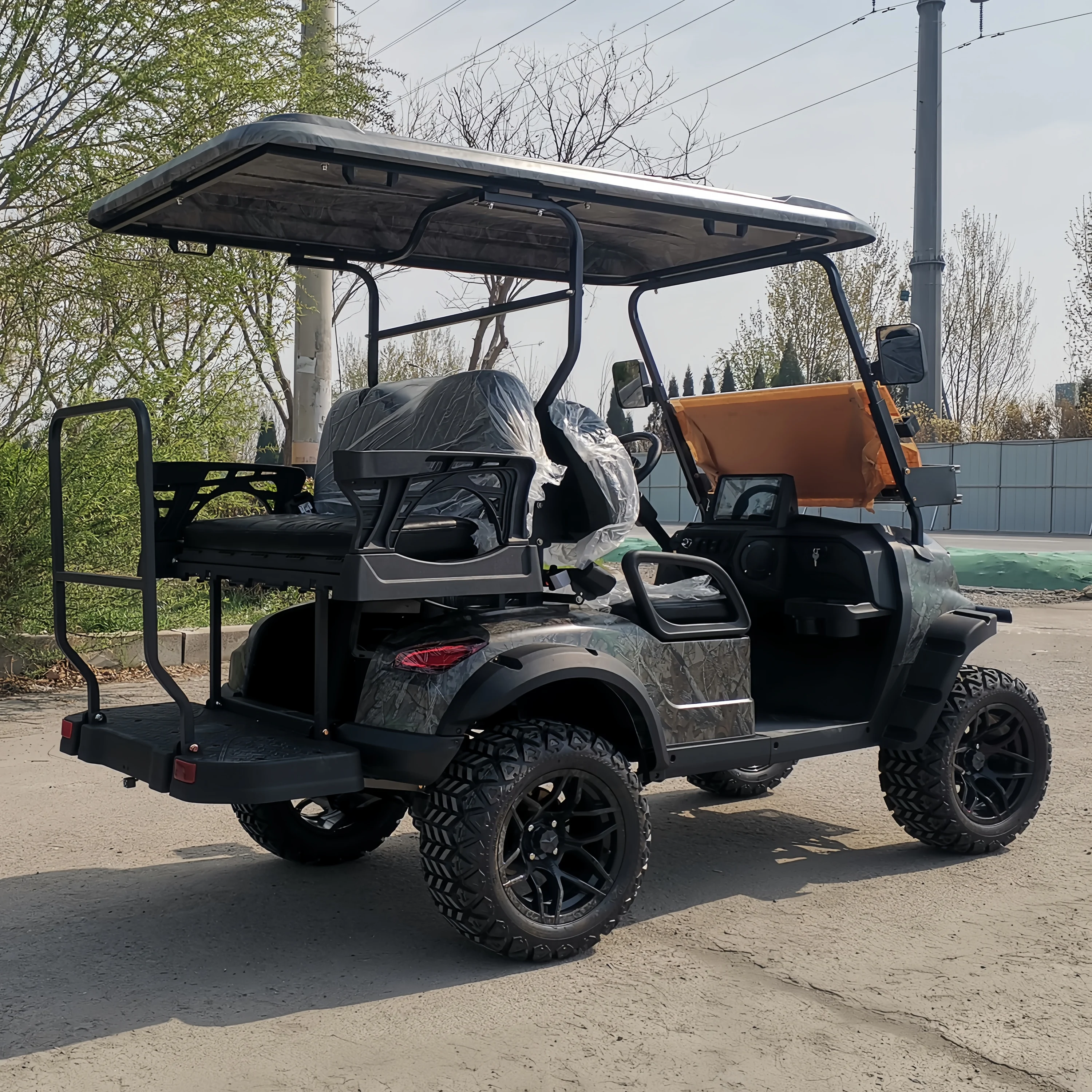 China Hot Sale Left and Right Hand Driving Golf Cart 2 Seats 4 Wheels 48V Mini Luxury Golf Cart