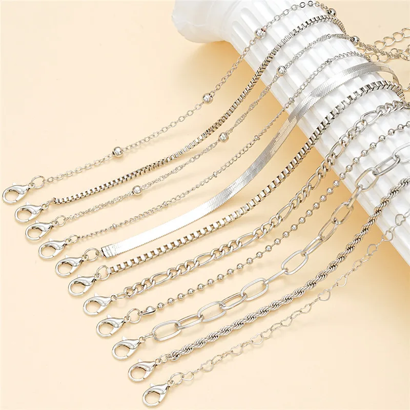 Chain Bead Bracelets for Women 11pcs/set