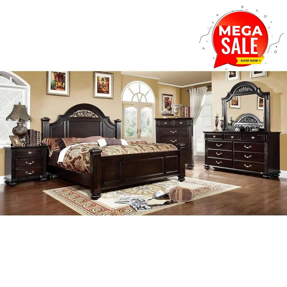 6-Piece Solid Walnut Queen Bedroom Set 1