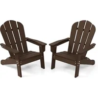 Kids Adirondack Chair Set of 2, All-Weather Patio Chair with Armrests, Fire Pit Chair for Kids Ages 3-8, Outdoor Kids Patio 1