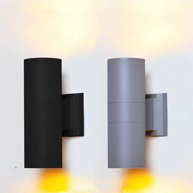 Outdoor wall lamp exterior wall waterproof led washer lamp hotel entrance upper and lower double-headed pillar outdoor two-