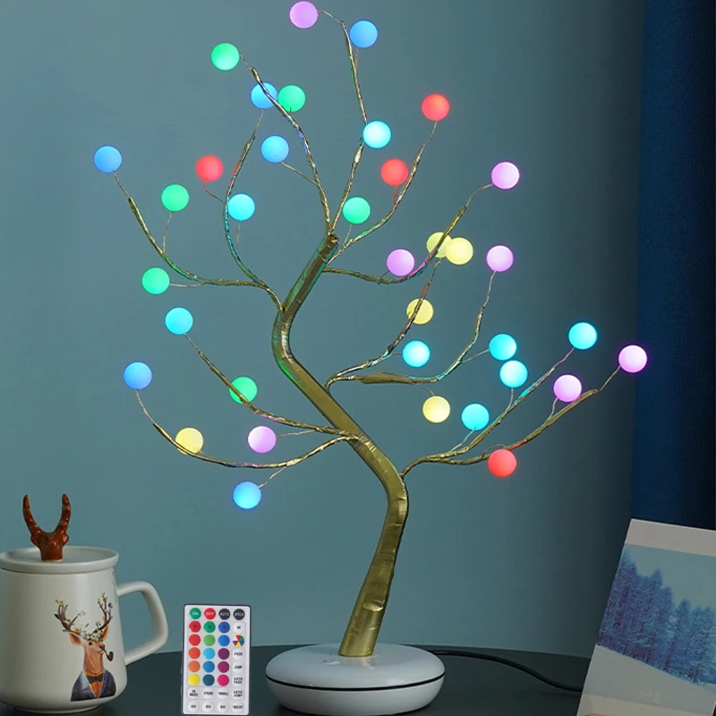 Achetez en gros Lumière D'arbre De Bureau Led Avec Batterie/arbre