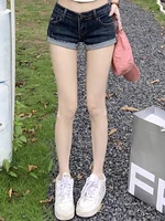 Summer New Women Korean Denim Shorts Pants Lady Low Waist Elastic Slim Fit Hot Pants Female Sexy Deep Blue Hip Wrapping Jeans - Image 4