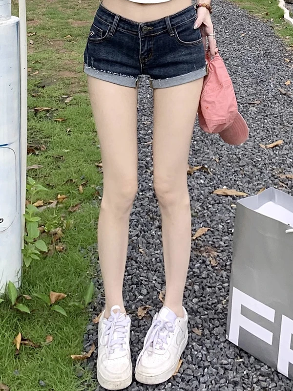Women Korean Denim Shorts Pants Lady Low