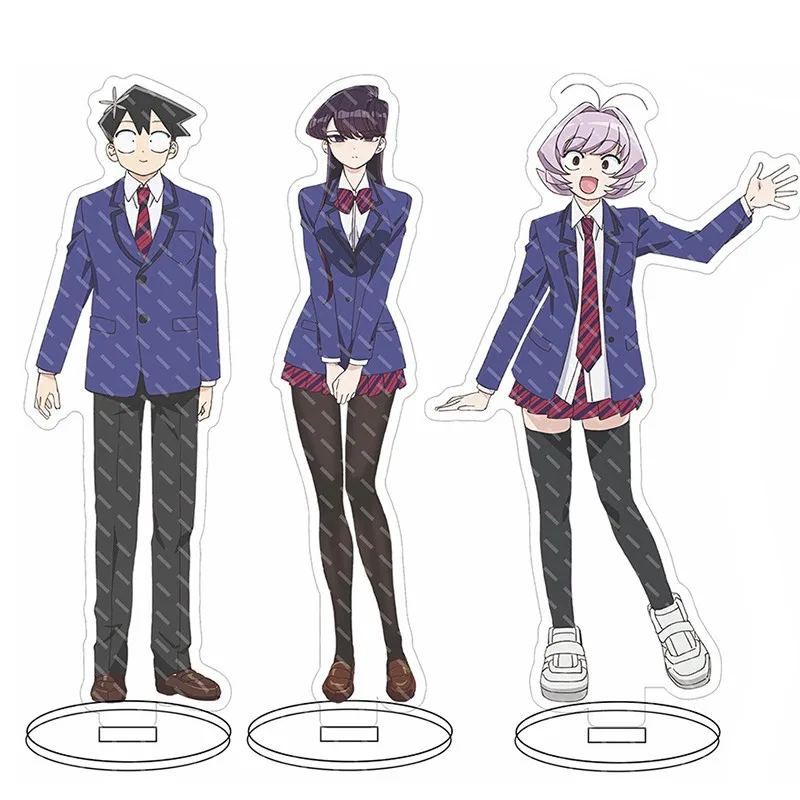 16cm Anime Komi Can‘t Communicate Cosplay Stand Model Plate Komi Shoko Acrylic Figure Standing Sign Keychain Desktop Decor Toys