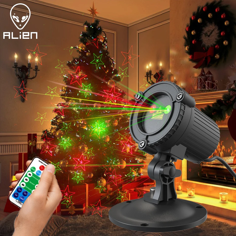 Christmas Laser Lights Outdoor, IP65 Waterproof Christmas Projector Lights  Outdoor with 9 Moving Red, Green, Blue Patterns, Remote Control for  Christmas, New Year, Holiday 