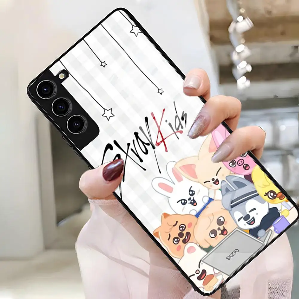 Kpop S-Stray-Kids Shockproof Glass Phone Case Cover
