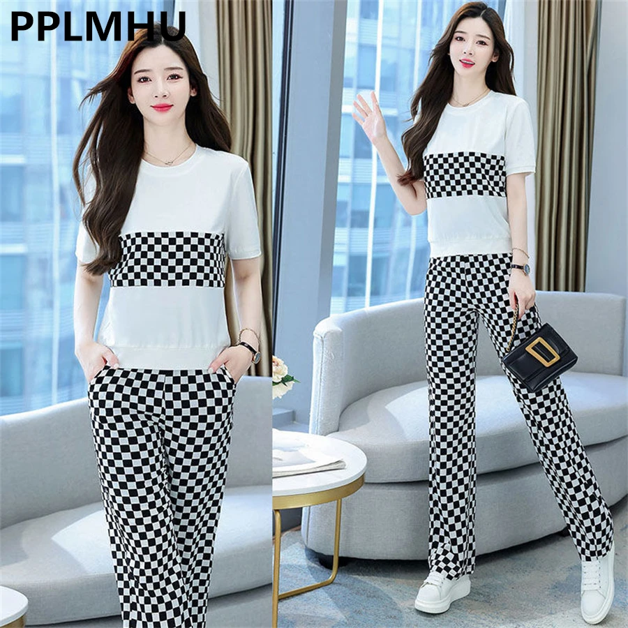 Grid Plaid Collarless Short Jkt