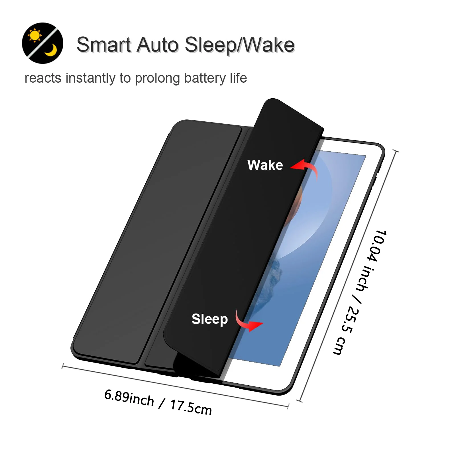 Magnetic Flip Smart Cover with Soft Silicone Back Shell