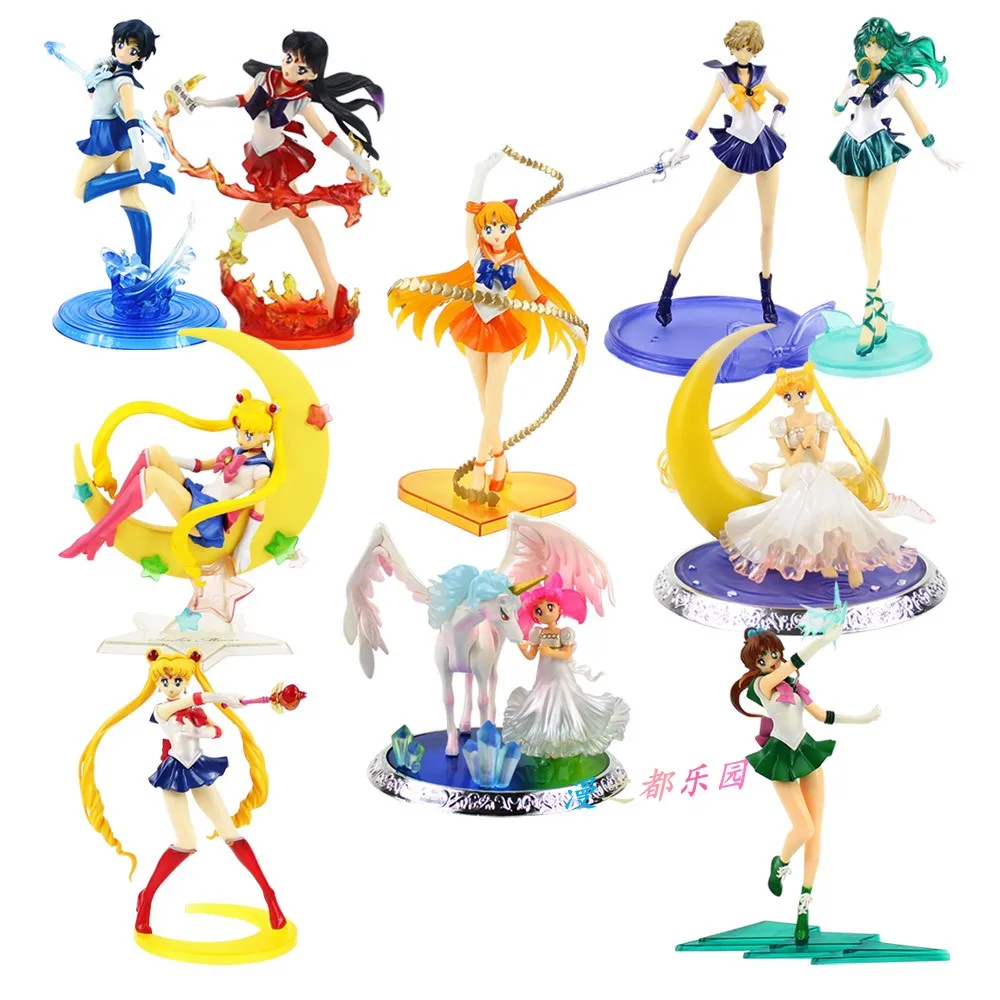 Genuino Action Figure Sailor Moon Sailor Moon Water Ice Moon Ornament Doll Moon Dea Cake Model Toy