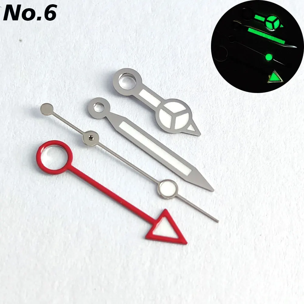 Green Luminous GMT Hands for NH34 Movement - Watch Accessory Parts
