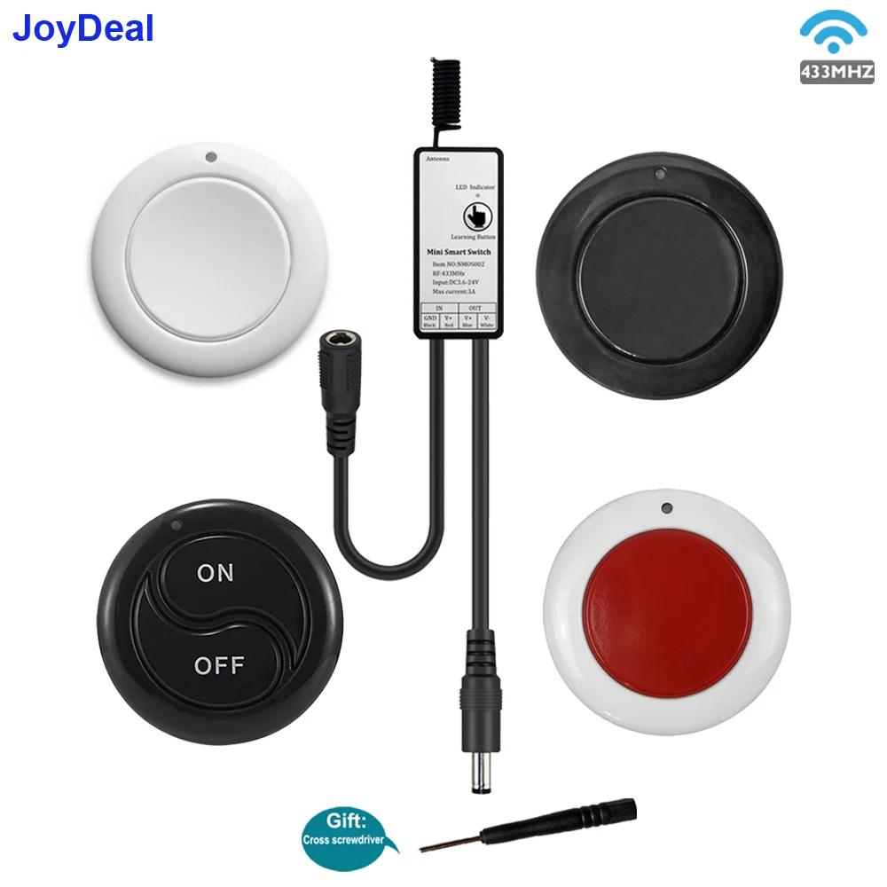 sem Fio rf Interruptor de Controle Remoto Relé Driver Power on Off Roteador Câmera Led Luz Tira Leitura Lâmpada 433mhz dc 3.7v 5v 12v 24v