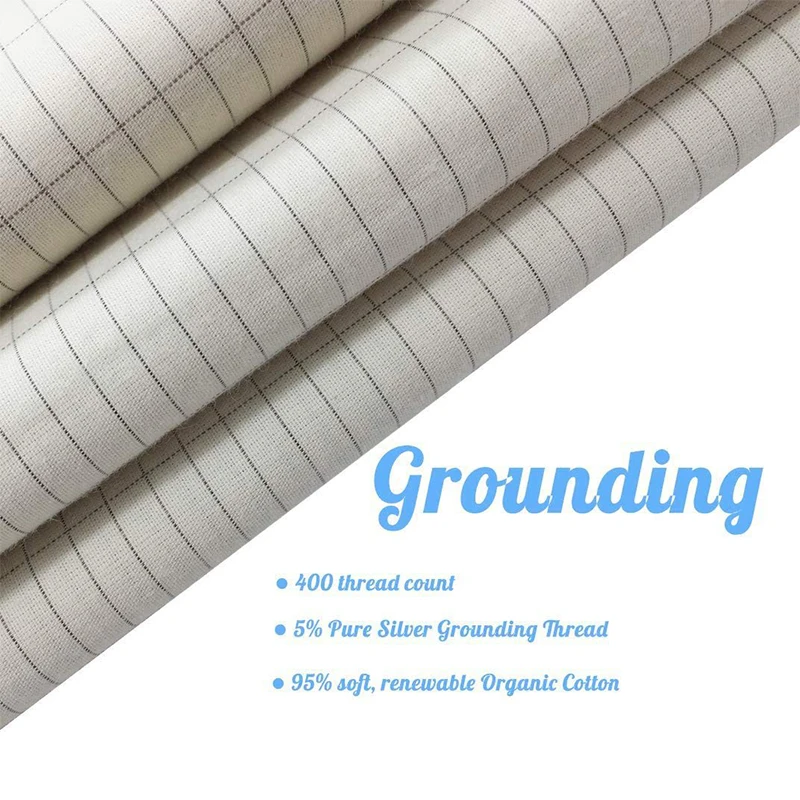 Grounding Sheet Queen Earthing Sheet Grounding Bed Sheet with Cord 95% Cotton And 5% Soft Silver Thread for Healing Sleep 2