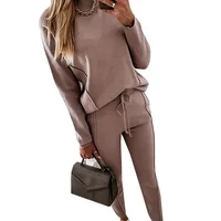 Automne femmes survêtement sweat cordon pantalon costume femme 2022 mode dames décontracté ample à manches longues pull ensemble de sport 5