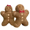 40cm Gingerbread Man Plush Pillow Cushion Gingerbread House Throw Pillow  Room Decor Plushies Children Birthday Christmas Gifts 2
