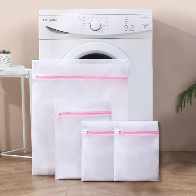 3 Size Zippered Mesh Laundry Wash Bags Foldable Delicates Lingerie Bra Sock  Underwear Clothes Protection Net For Washing Machine - Laundry Bags -  AliExpress