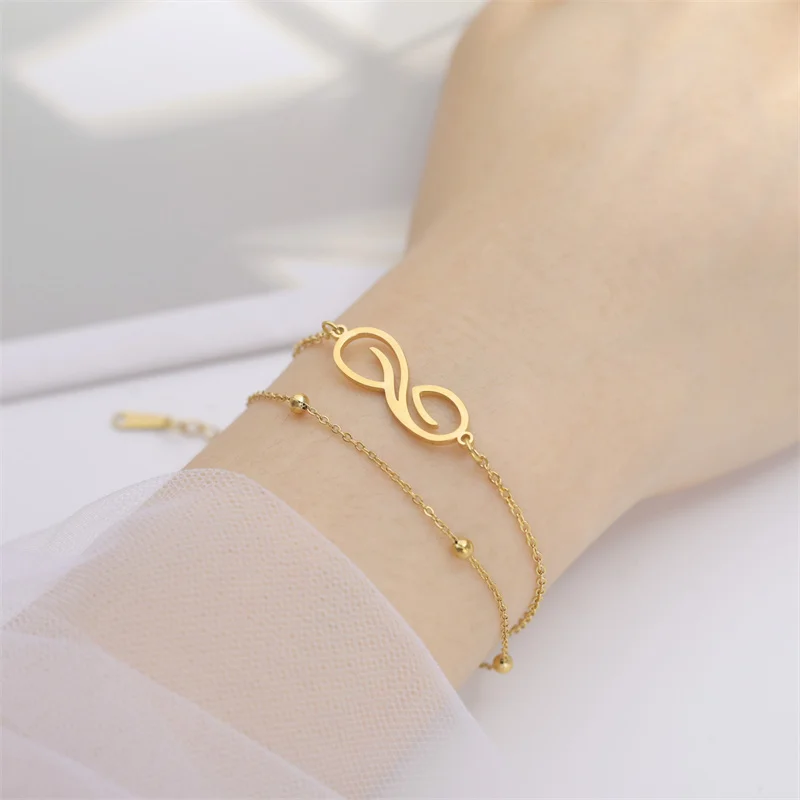 Edelstahl-Armband, Mama-Buchstabe, Charm-Armband für Frauen, Feder, unendlich, mehrschichtige Perlenketten, Schmuck, Liebhaber, Mutter, Geschenke – Detail 20
