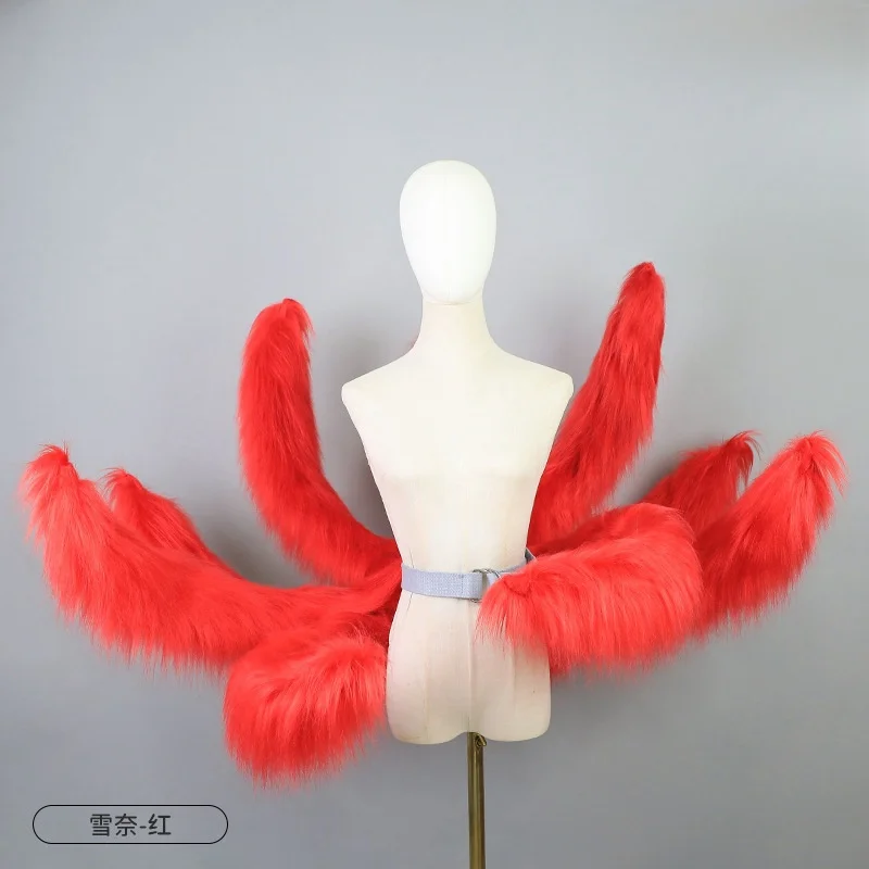 Coda Di Volpe Pelosa 40 Cm Color Argento – Accessorio Cosplay, Decorazione Per Borse E Zaini, Per Halloween E Giochi Di Ruolo - 2