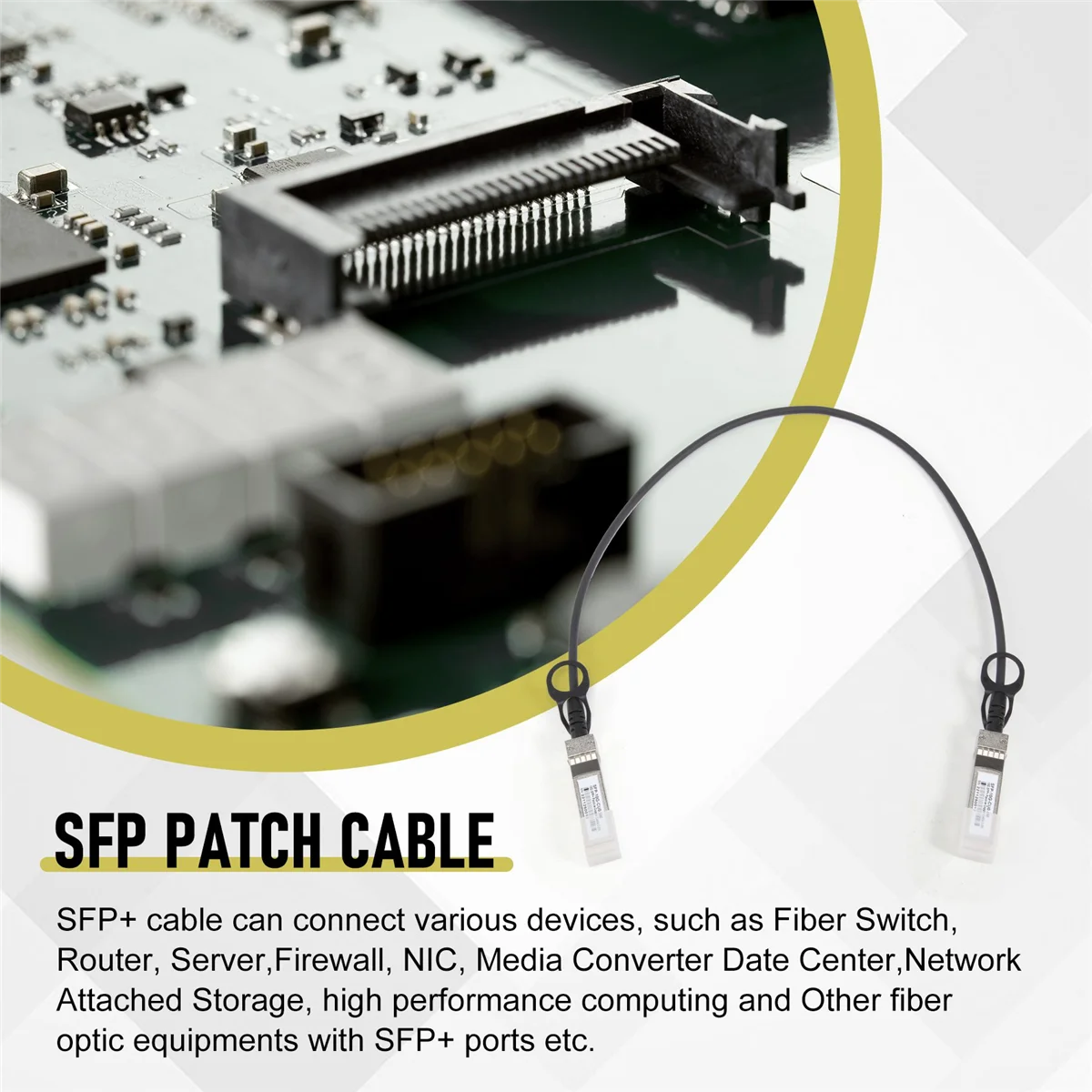 FUFU 10G SFP+ Twinax 케이블 직접 연결 구리() SFP-H10GB-CU1M(0.5M)용 10GBASE SFP 패시브 케이블
