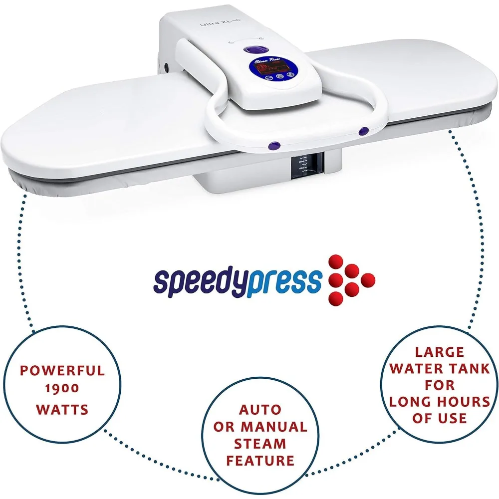 Oversize Pressing Iron/Steam Press | Ultra XL Electronic Iron Press w/ 100LBs. of Pressing Pressure for Home/Business 5