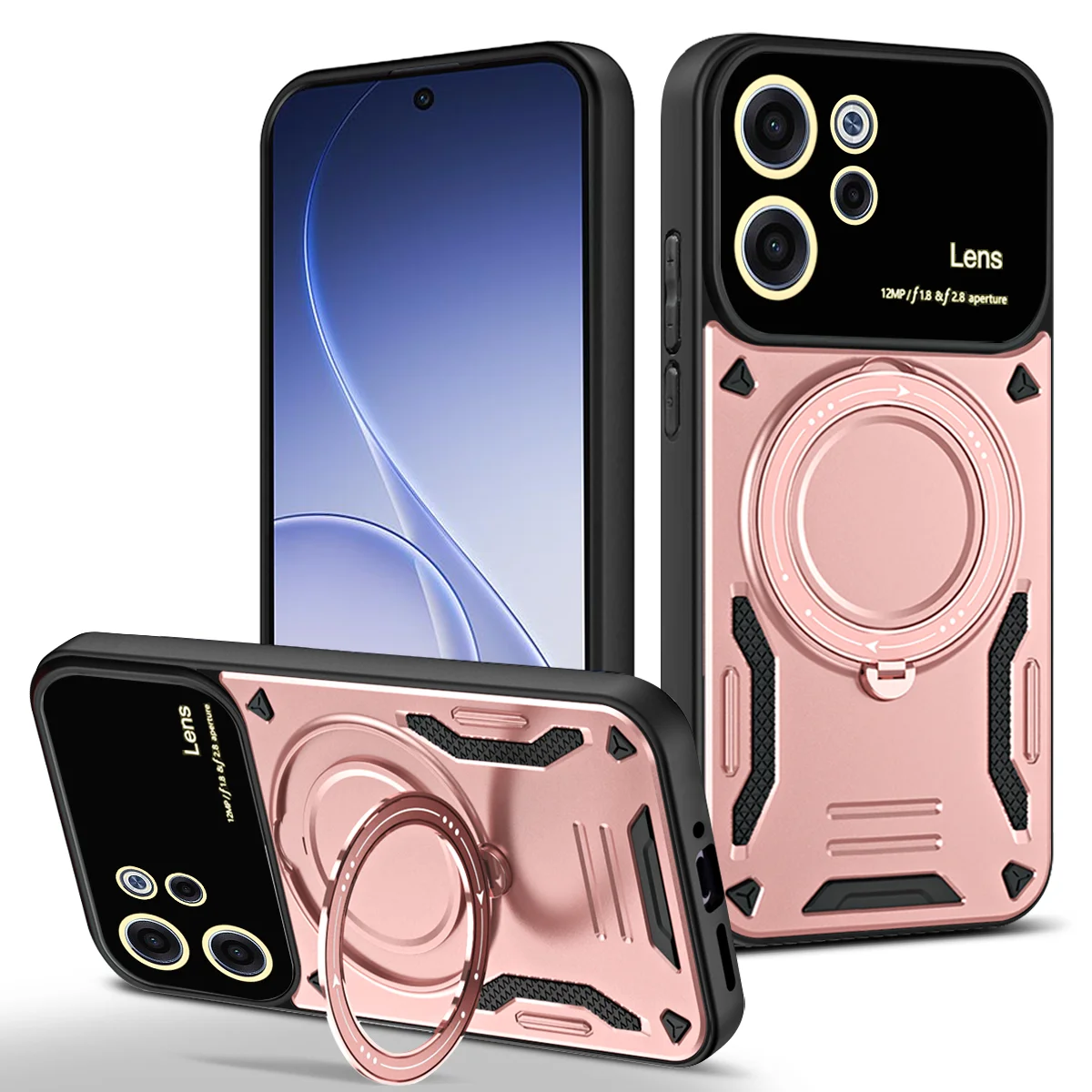360° Rotating Magnetic Bracket Armored Phone Case with Magsafe Protective Cover