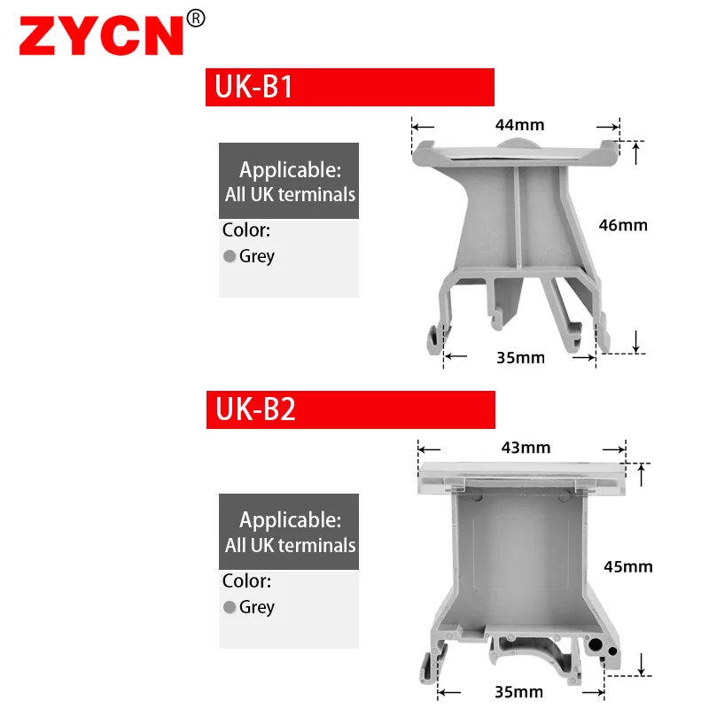 B1/B2 Marker Carrier 10Pcs Install DIN Rail Mounting NS 35 Rail for UK PT Universal Terminal Block Strips Quick Marking Label din rail terminal block